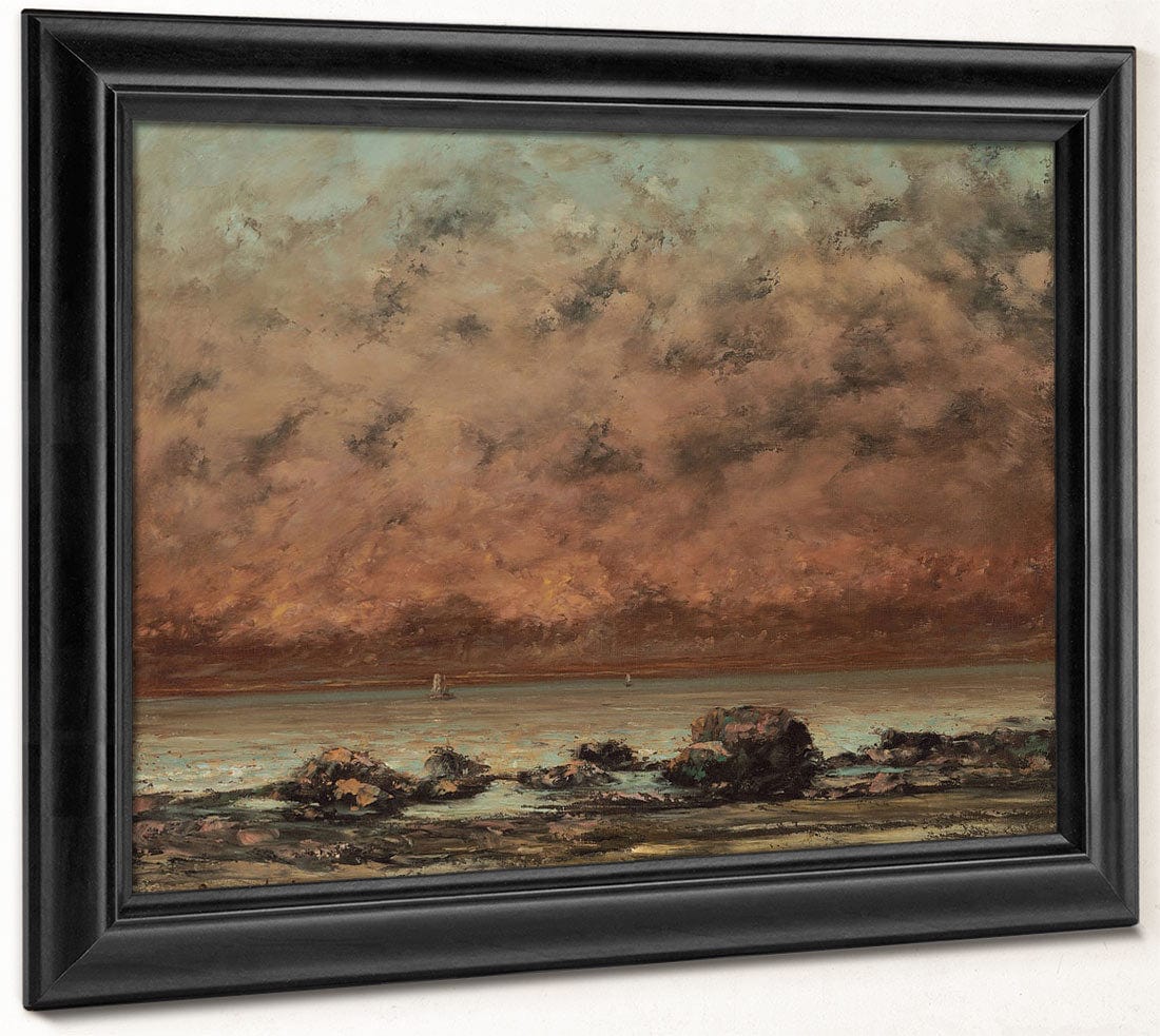 The Black Rocks At Trouville By Jean Desire Gustave Courbet - Image 8
