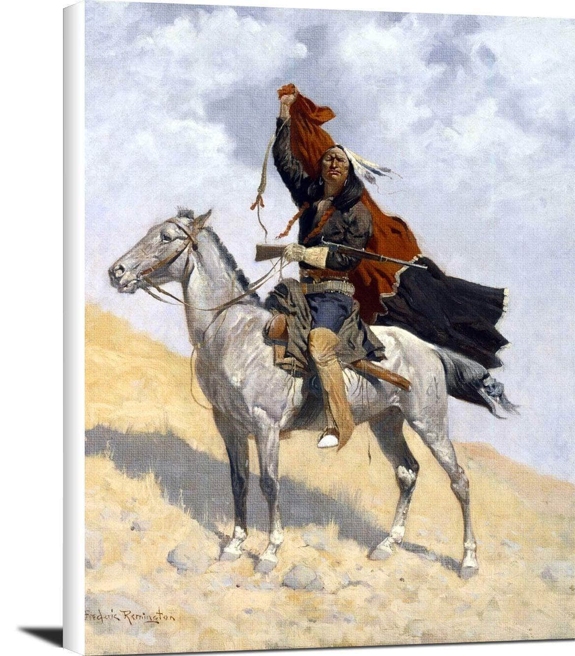 The Blanket Signal Painting Frederic Remington Canvas Art
