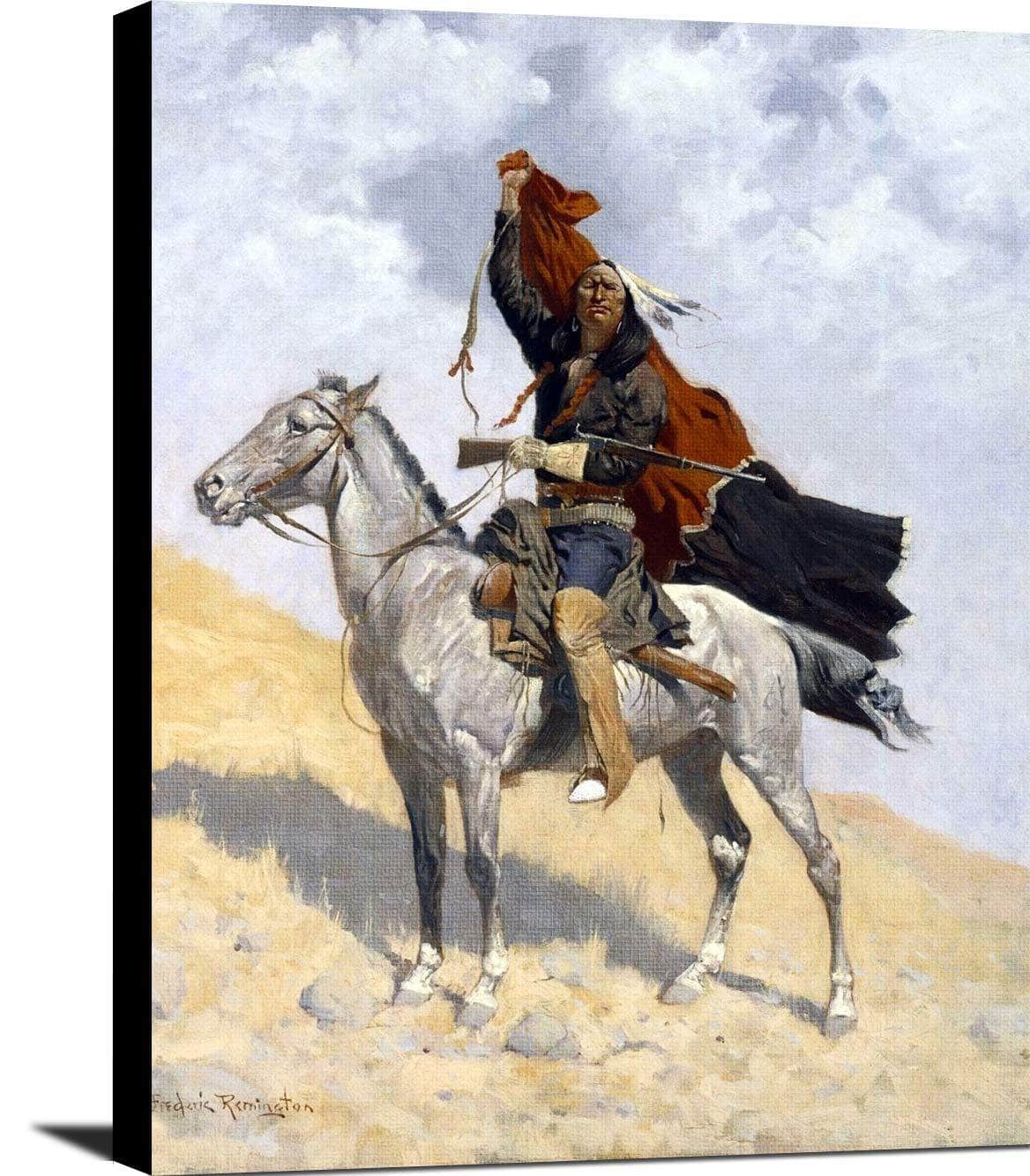 The Blanket Signal Painting Frederic Remington Canvas Art - Image 2