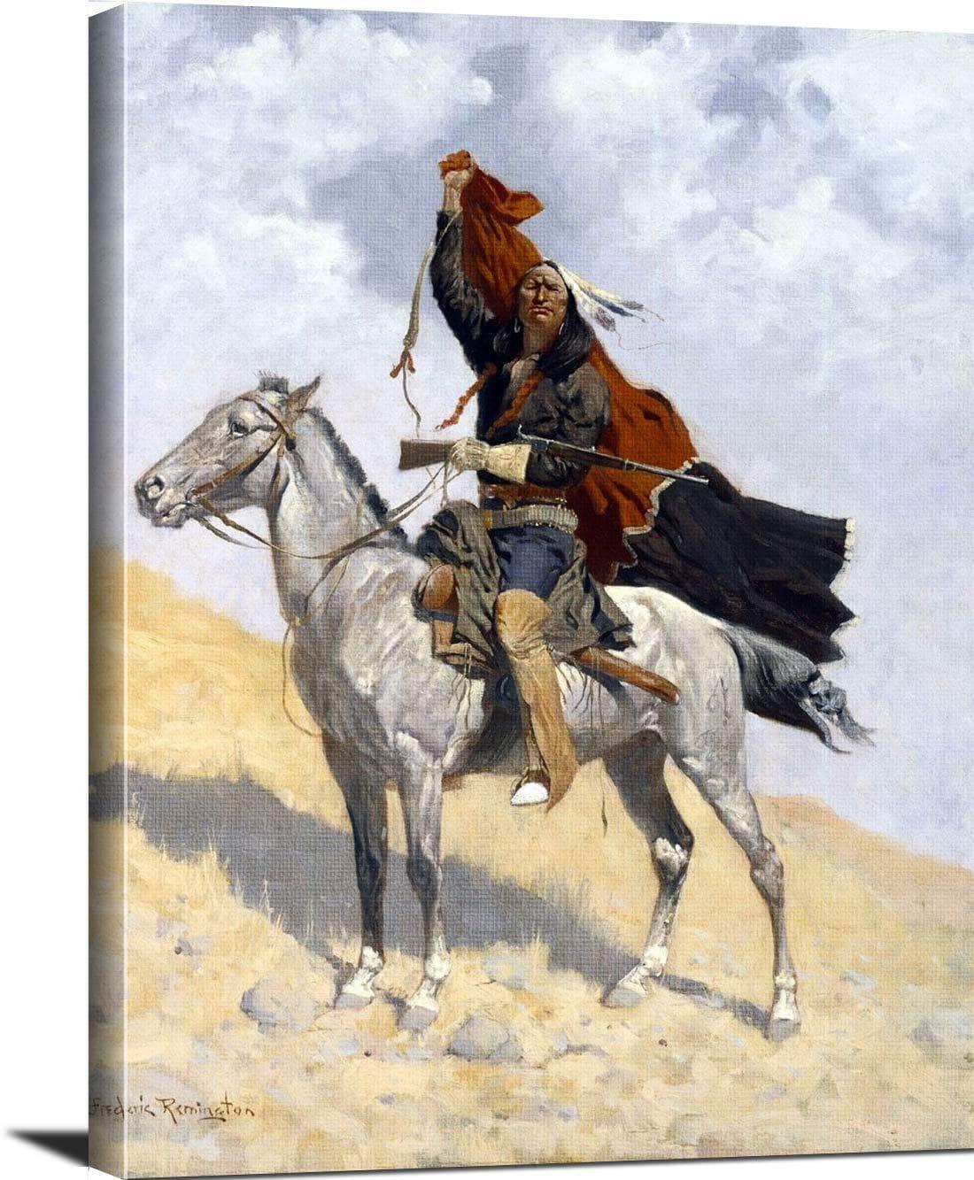 The Blanket Signal Painting Frederic Remington Canvas Art - Image 3