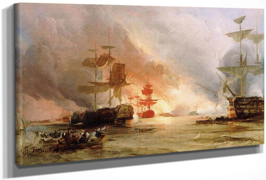 The Bombardment Of Algier By George Chambers Senior