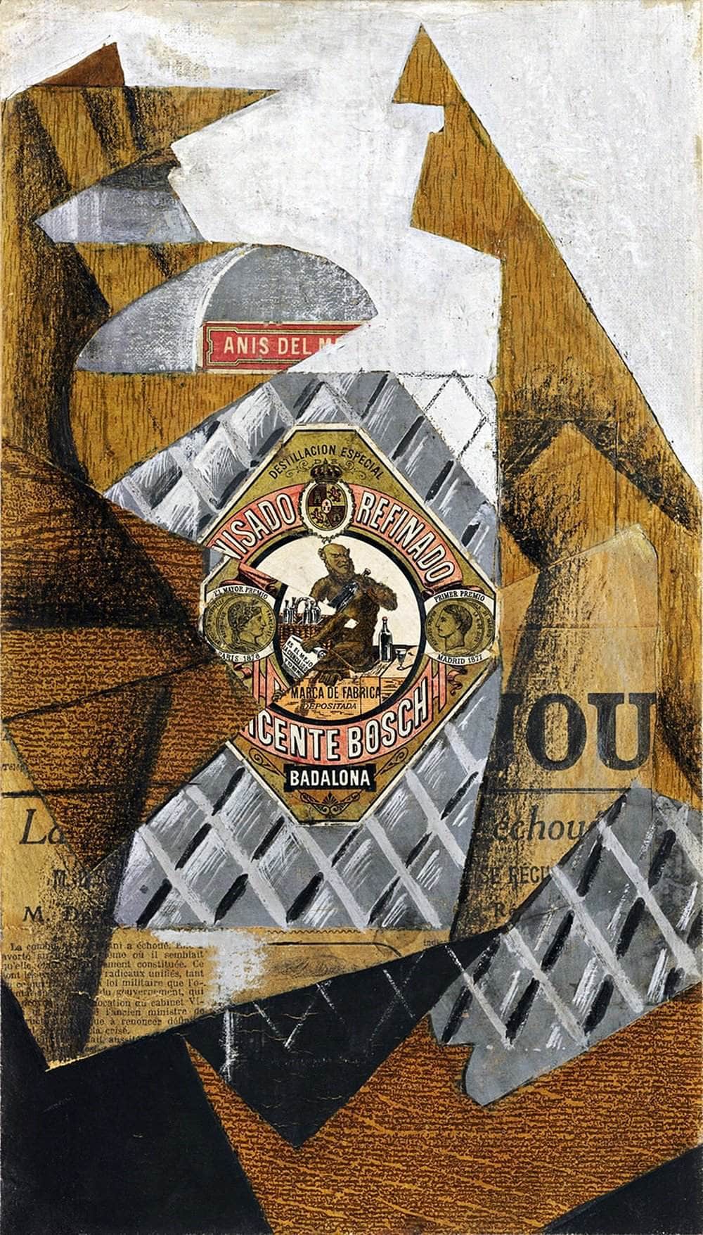 The Bottle Of Anis Del Mono Painting Juan Gris Canvas Art - Image 5