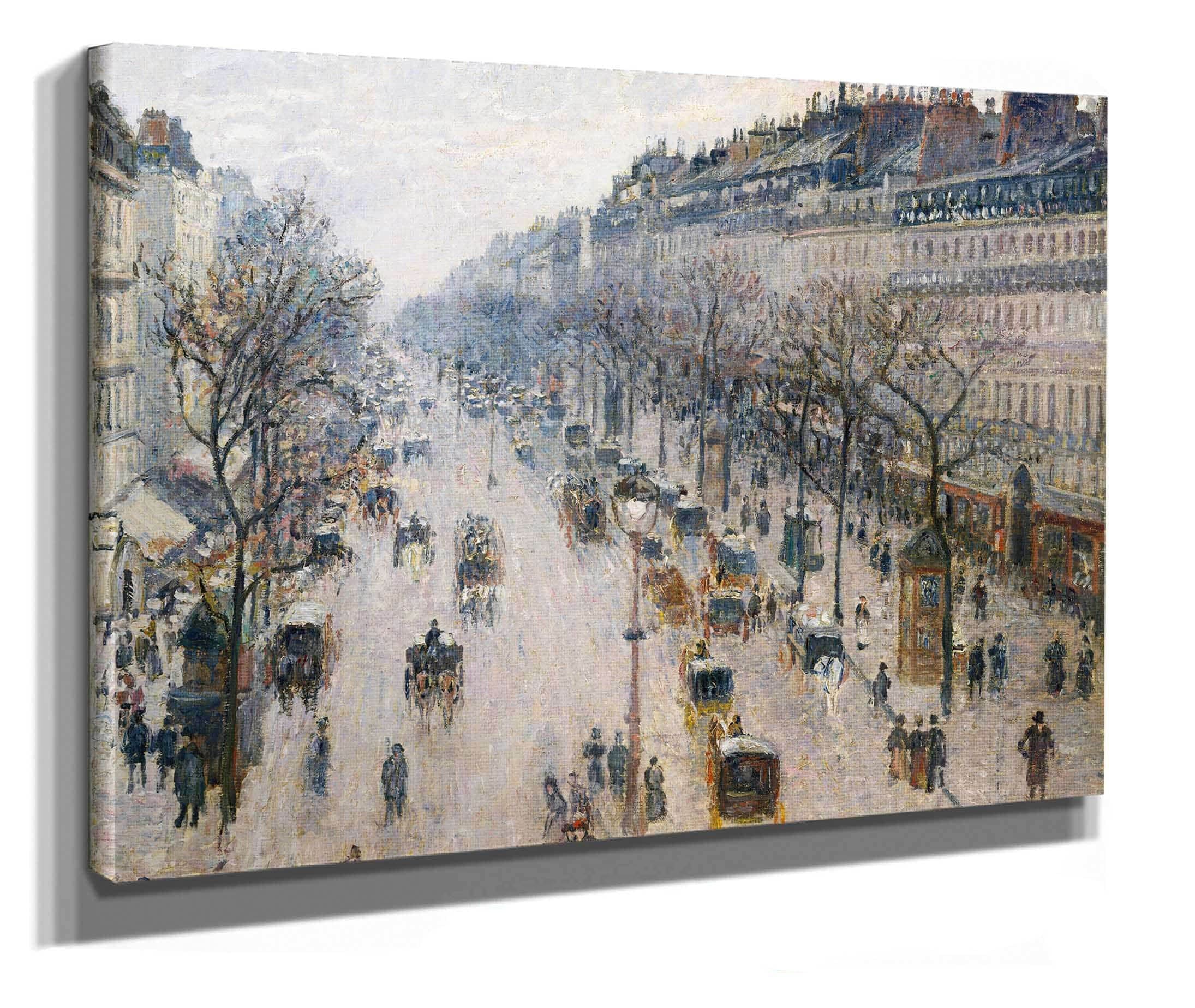 The Boulevard Montmartre On A Winter Morning by Camille Pissarro - Image 2