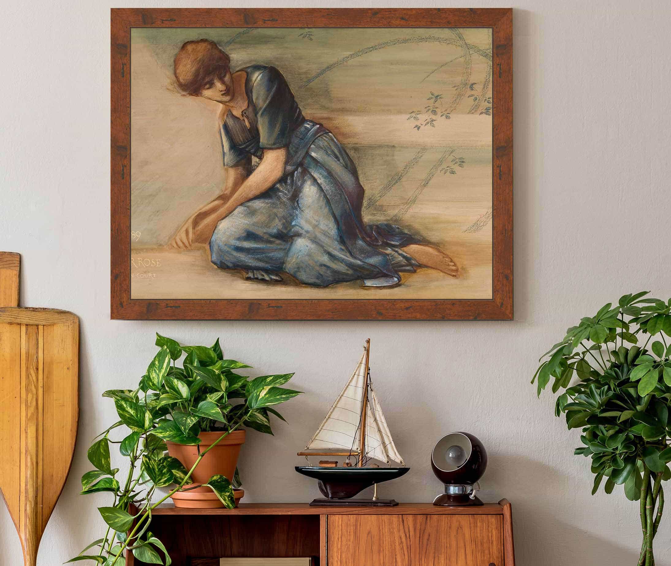 The Briar Rose Series Study For The Garden Court Iv by Sir Edward Coley Burne Jones - Image 3