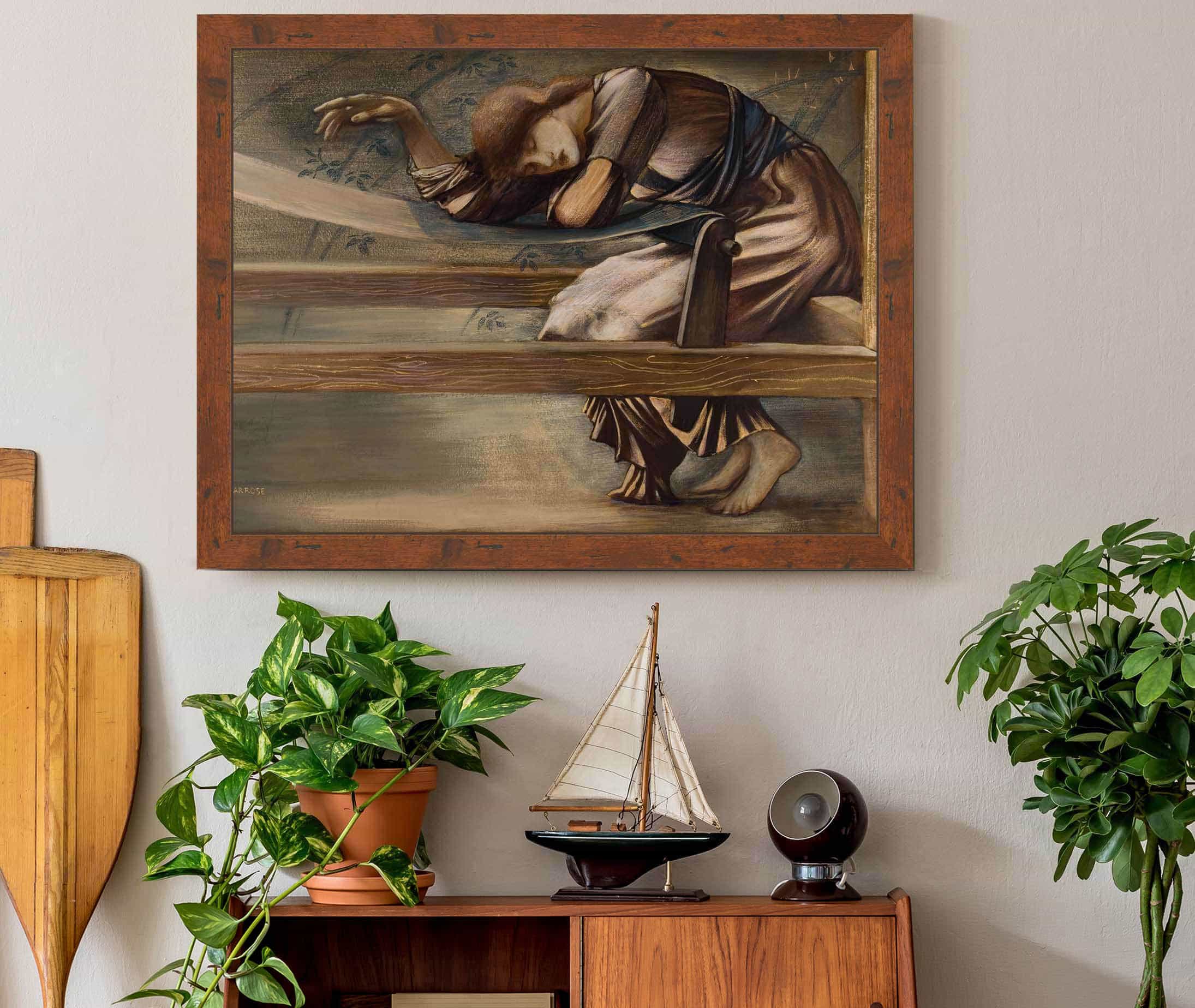 The Briar Rose Series Study For The Garden Court V by Sir Edward Coley Burne Jones - Image 3