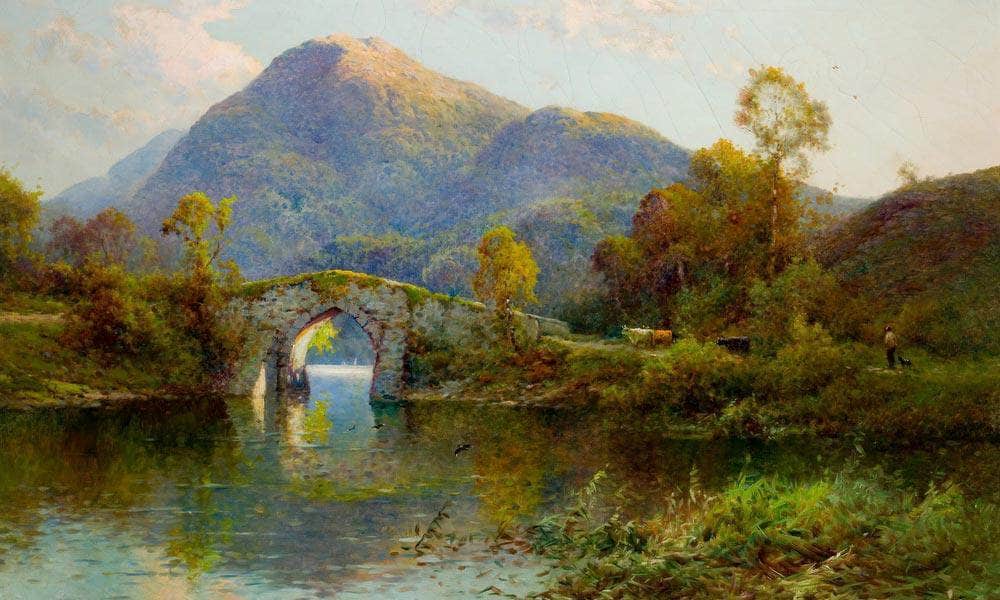The Brickeen Bridge Killarney By Alfred De Breanski - Image 7