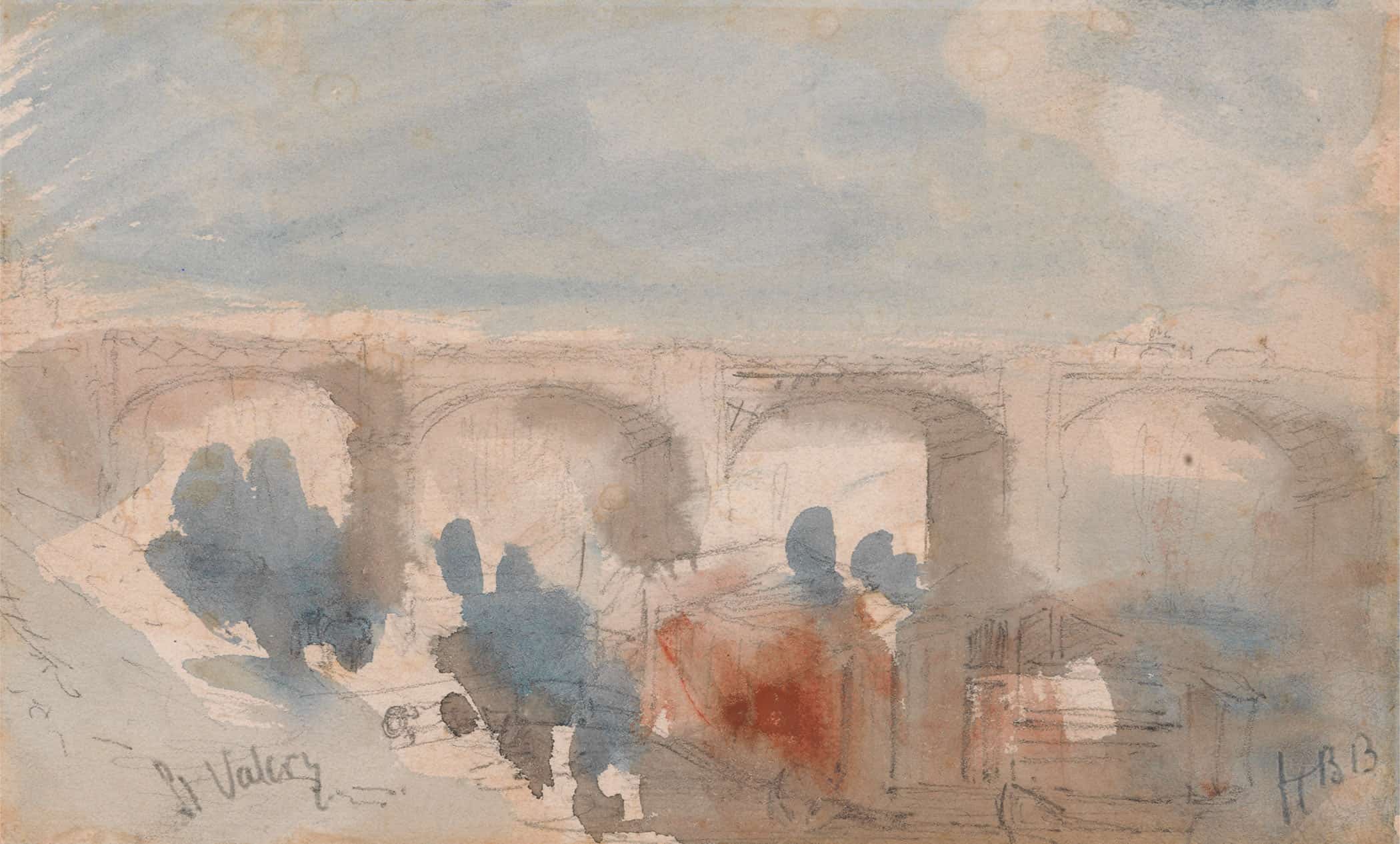 The Bridge At St Valery by Hercules Brabazon Brabazon - Image 2