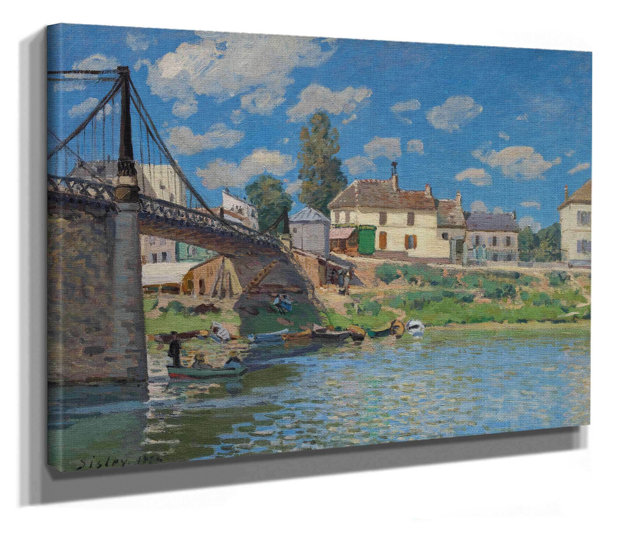 The Bridge At Villeneuve La Garenne by Alfred Sisley - Image 2