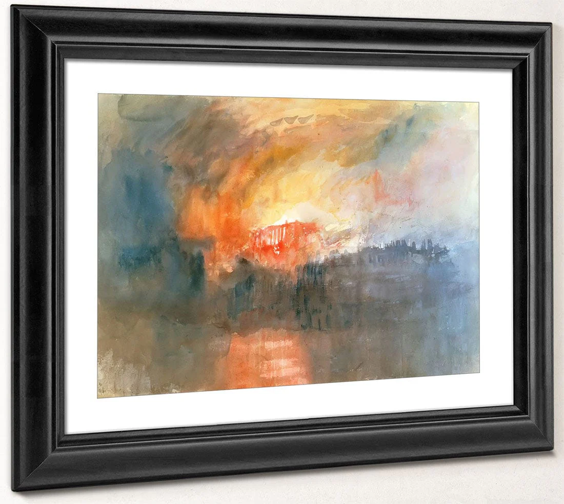 The Burning Of The Houses Of Lords And Commons Sketchbook By Jwm Turner - Image 4