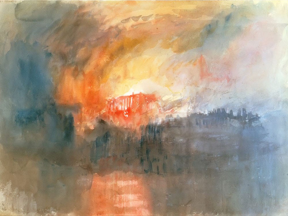 The Burning Of The Houses Of Lords And Commons Sketchbook By Jwm Turner - Image 7