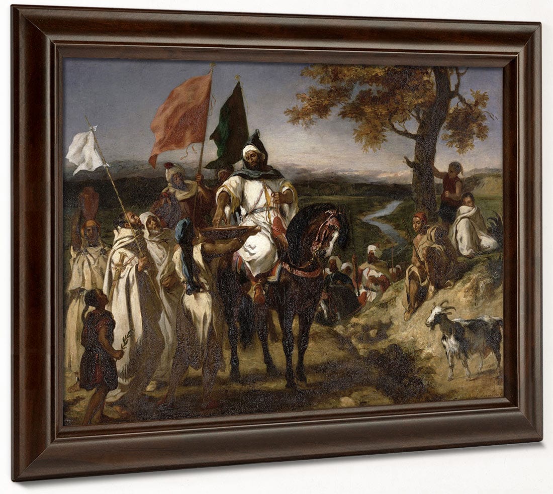 The Caid, Moroccan Chief By Ferdinand Victor Eugene Delacroix - Image 4