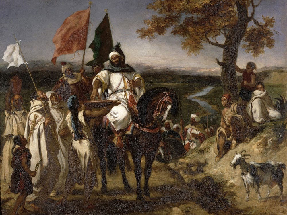 The Caid, Moroccan Chief By Ferdinand Victor Eugene Delacroix - Image 5