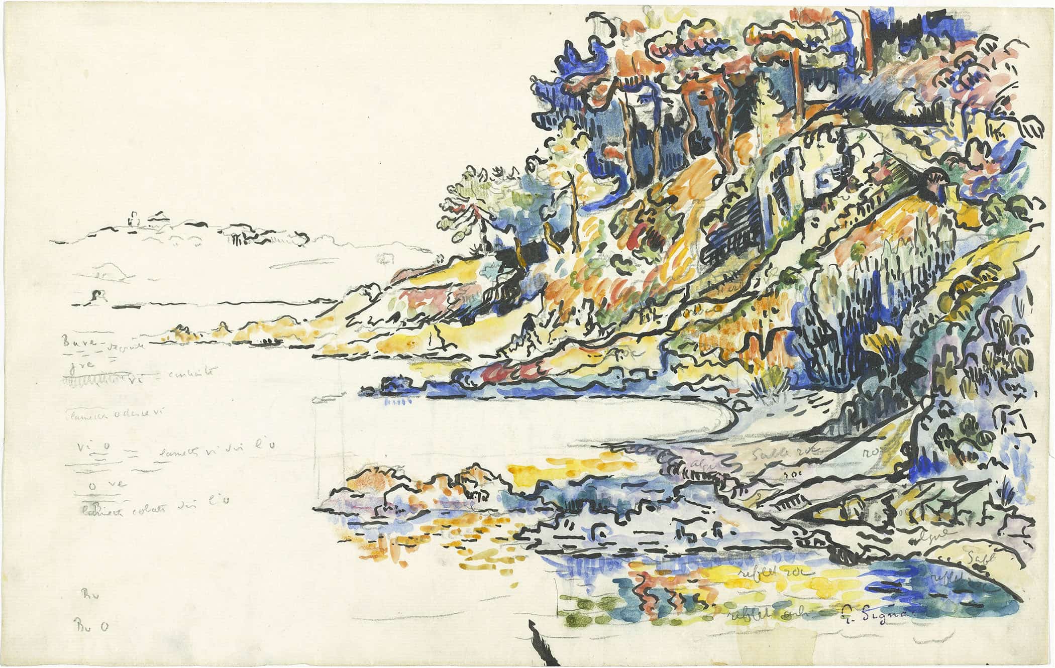 The Calanque At Saint Tropez by Paul Signac - Image 2
