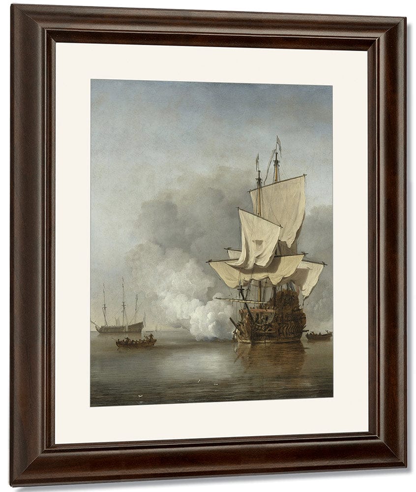 The Cannon Shot By Willem Van De Velde Ii - Image 4