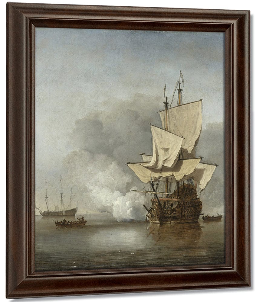 The Cannon Shot By Willem Van De Velde Ii - Image 5