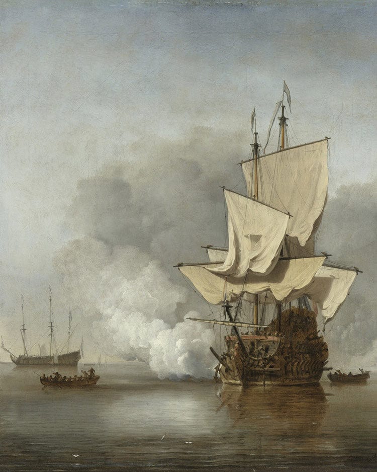 The Cannon Shot By Willem Van De Velde Ii - Image 6
