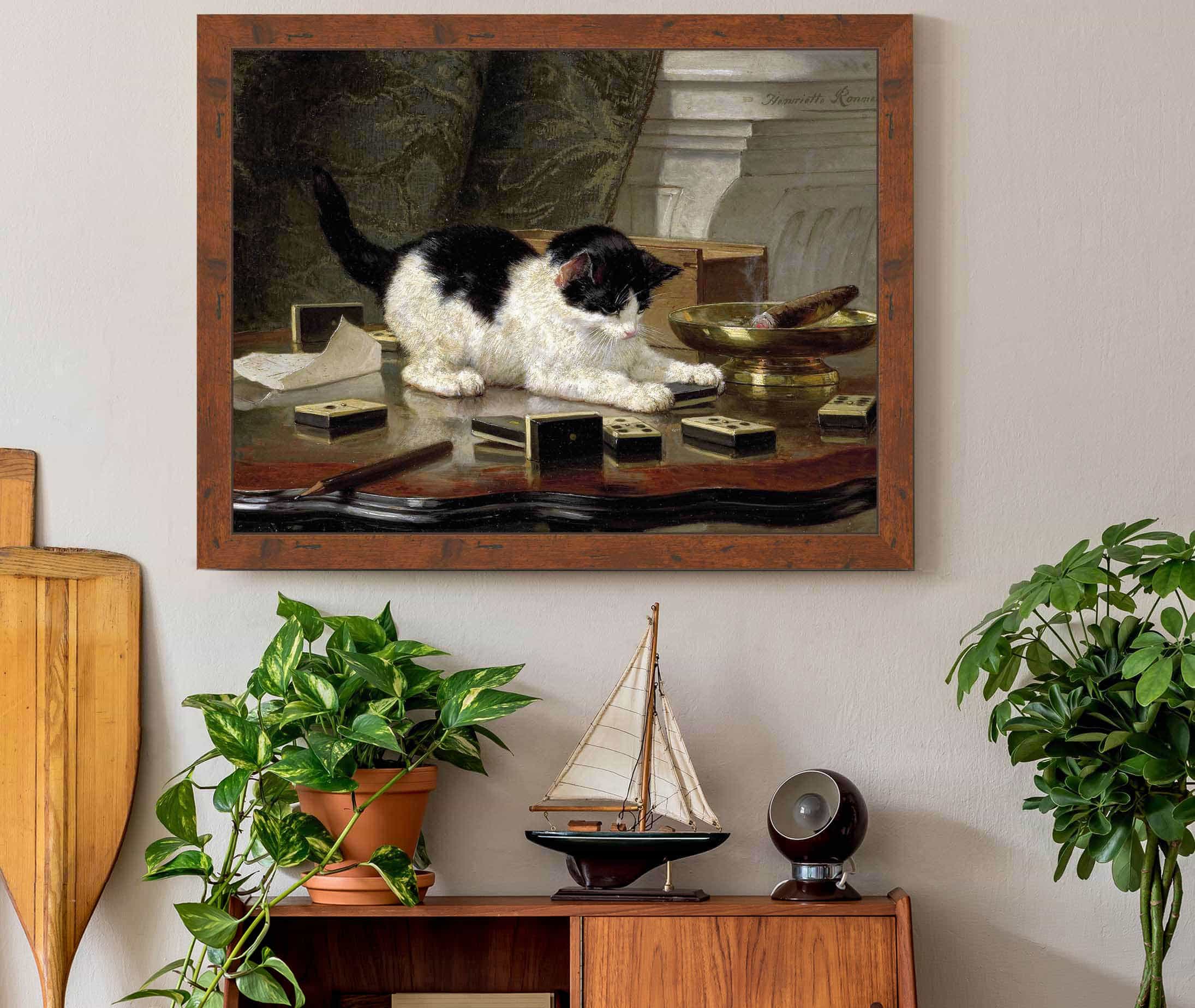 The Cat At Play C by Henriette Ronner Knip - Image 3