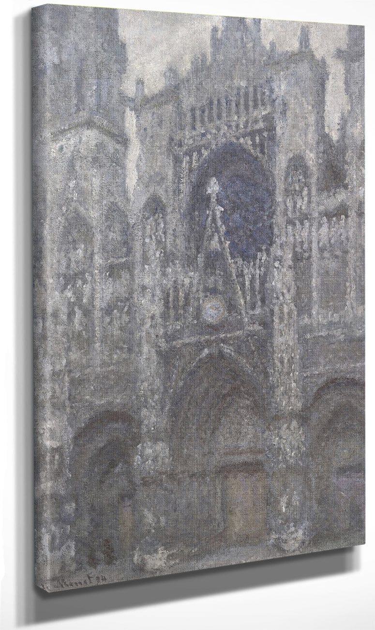 The Cathedral In Rouen. The Portal, Grey Weather By Claude Monet
