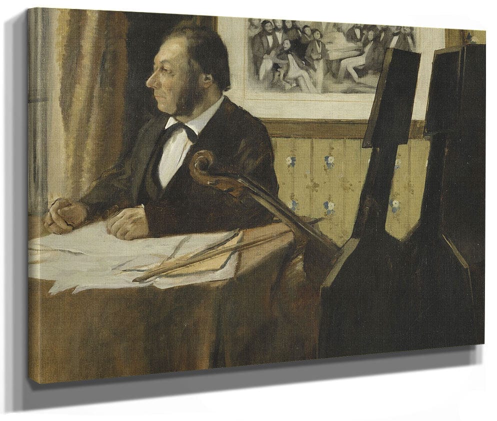 The Cellist Pilet By Edgar Degas