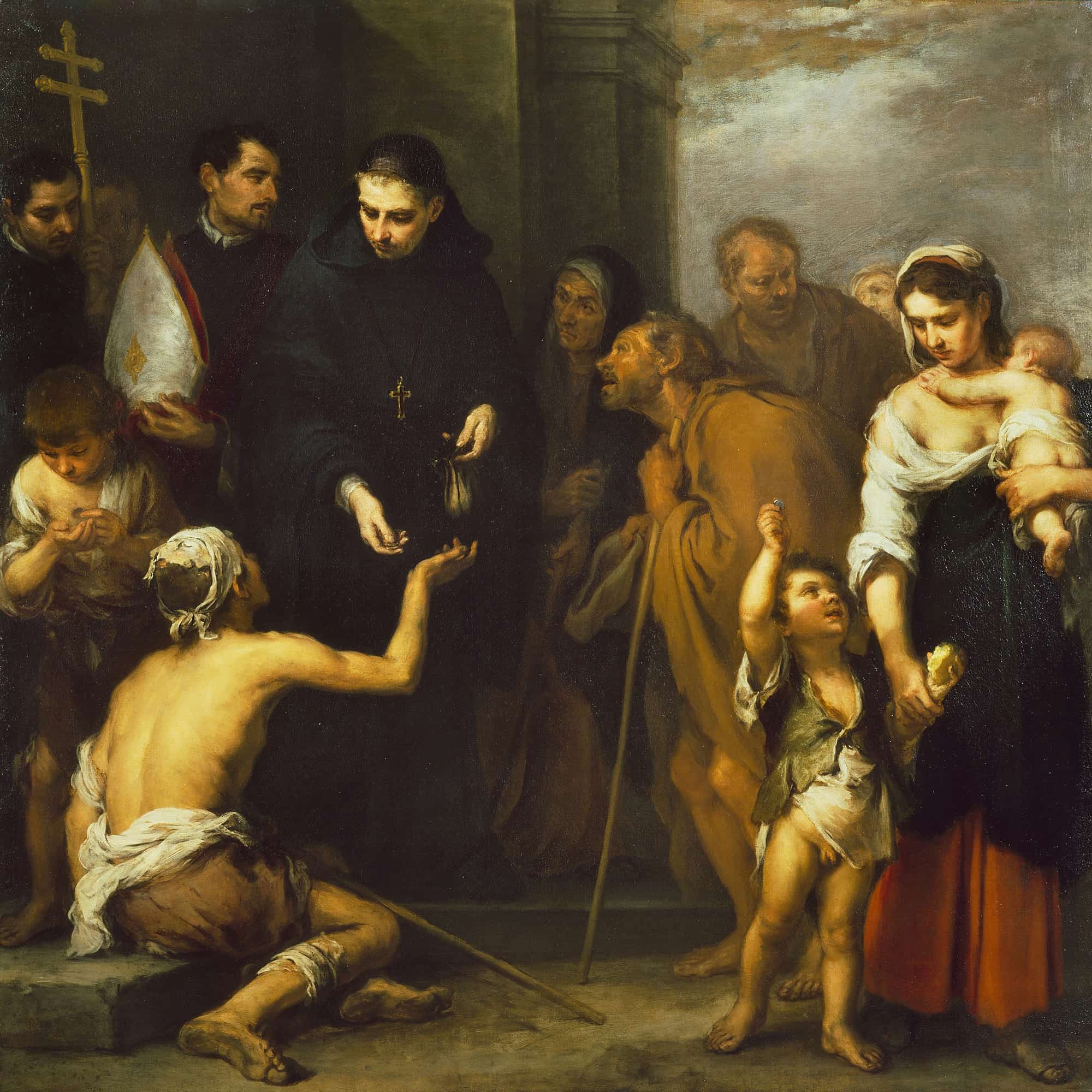 The Charity Of Saint Thomas Of Villanueva by Bartolome Esteban Murillo - Image 4