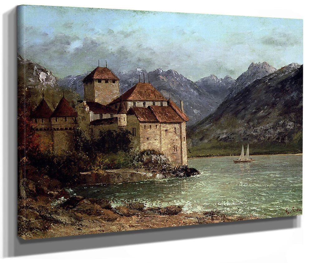 The Chateau De Chillon By Jean Desire Gustave Courbet