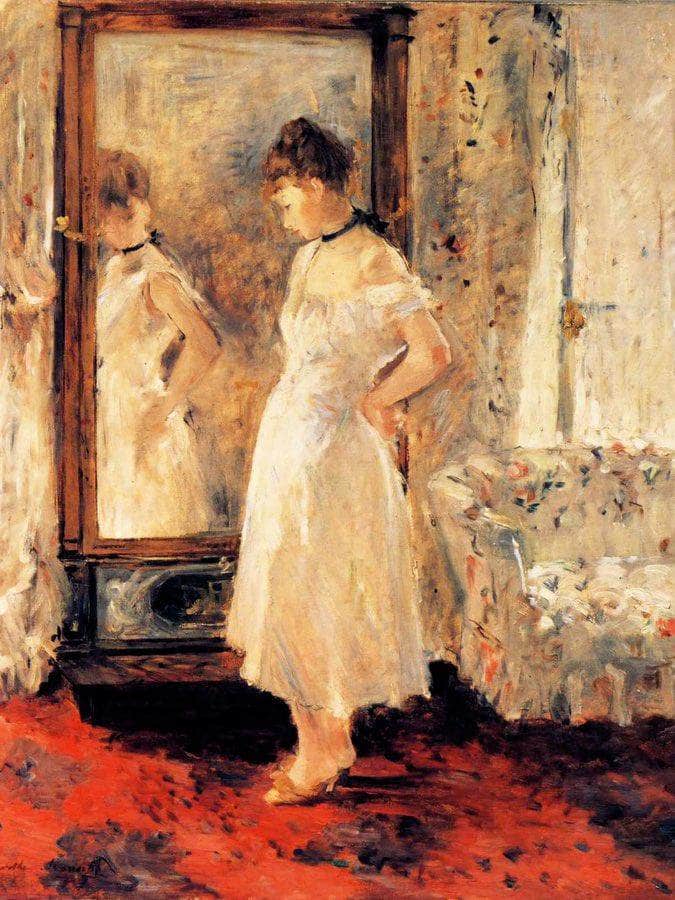 The Cheval Glass 1876 Oil On Canvas 65X54Cm Private Collection By Berthe Morisot - Image 6