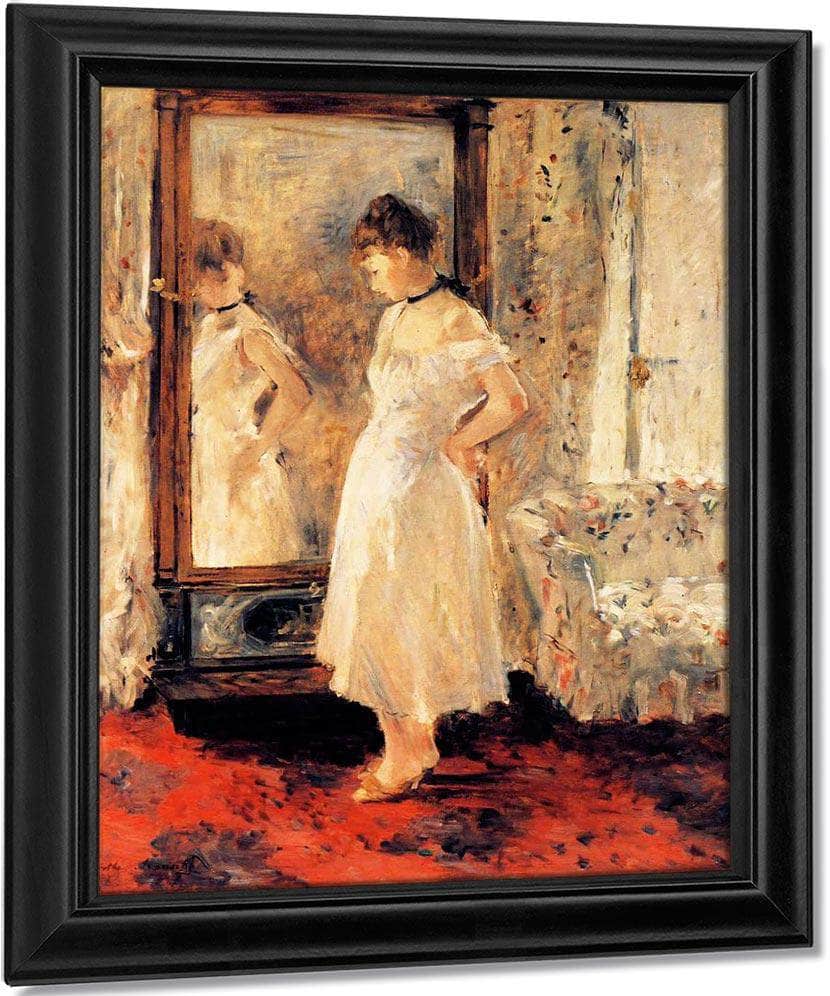 The Cheval Glass 1876 Oil On Canvas 65X54Cm Private Collection By Berthe Morisot - Image 7
