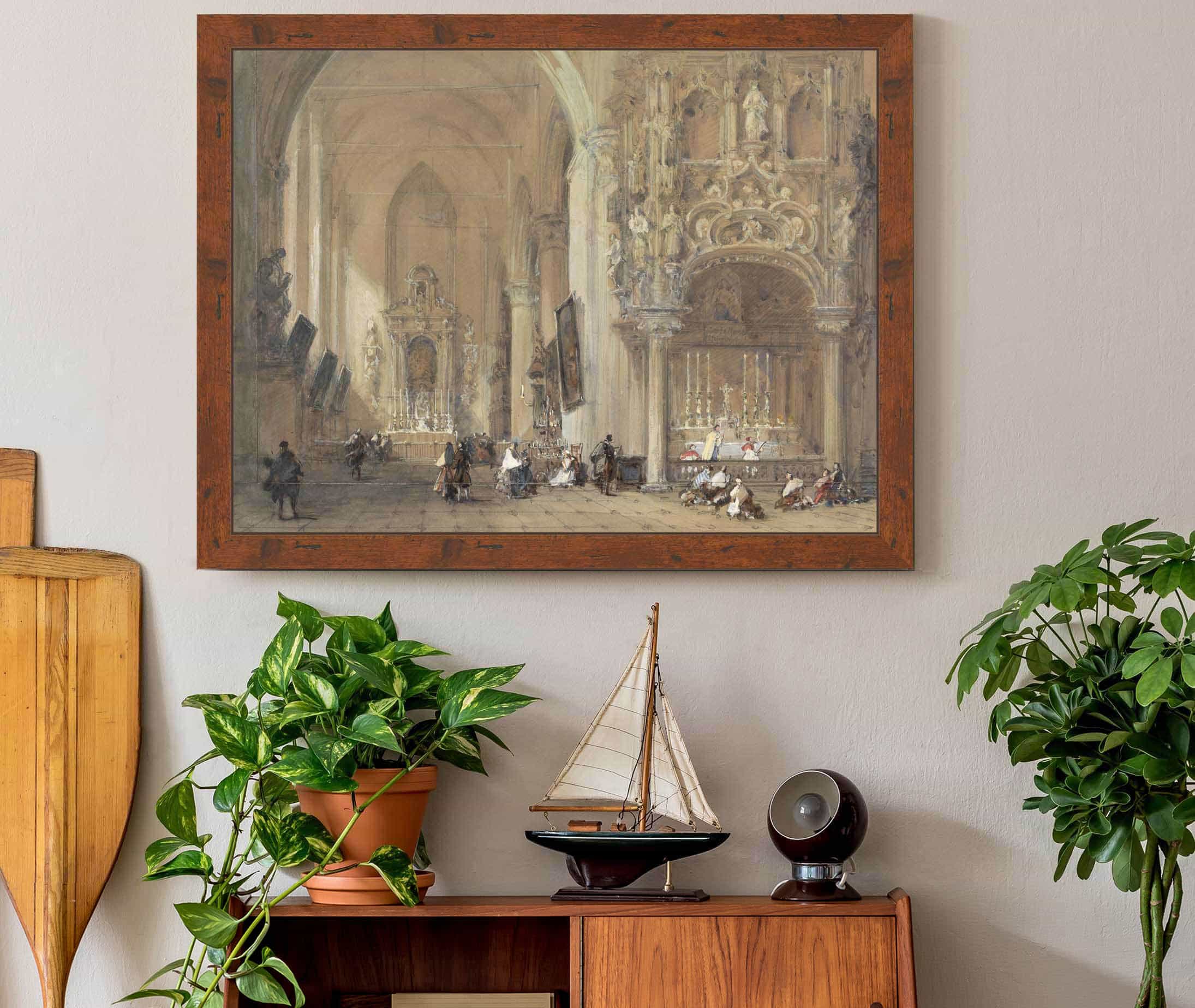 The Church At Dixmude West Flanders by David Roberts - Image 3