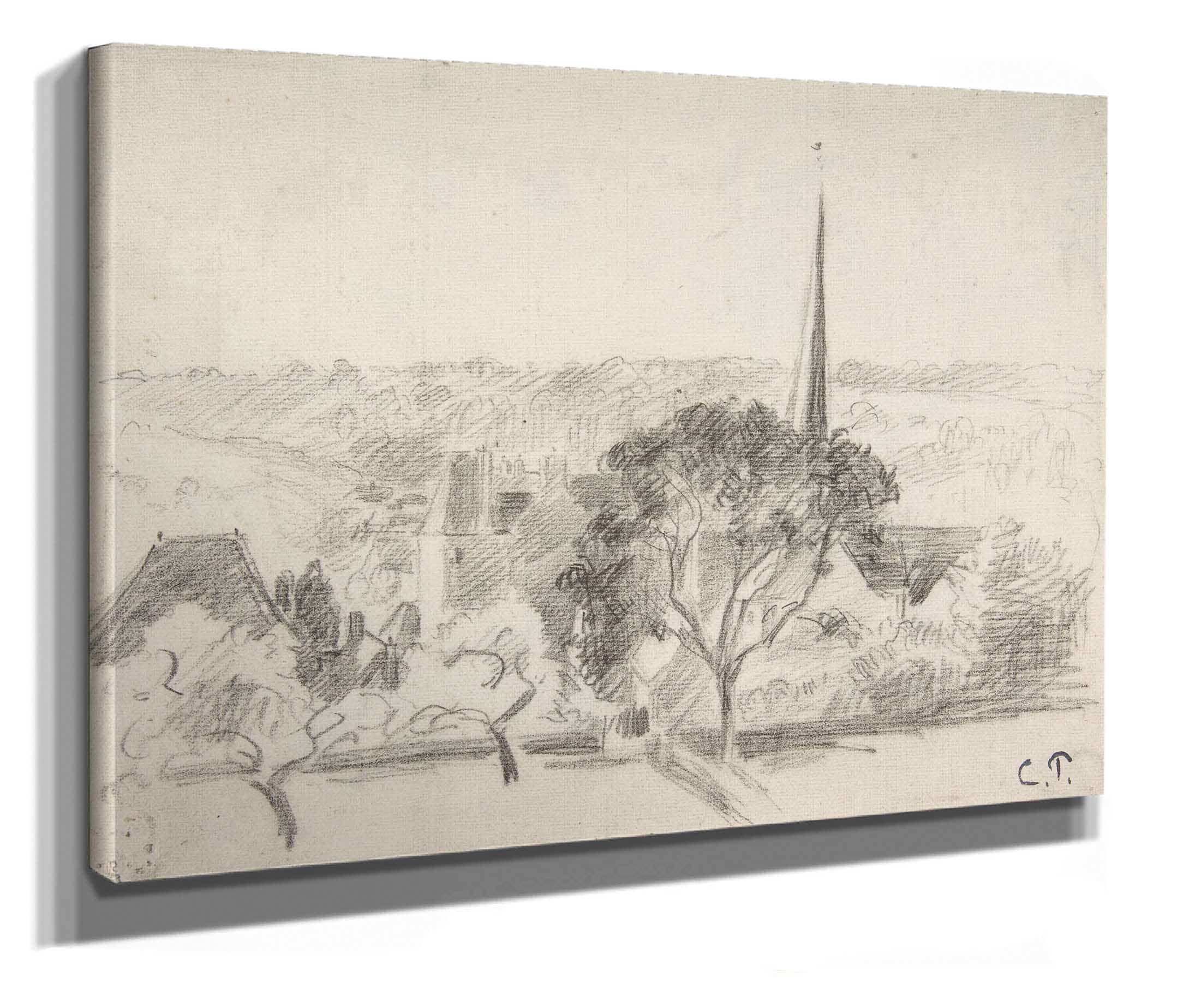 The Church At Eragny by Camille Pissarro