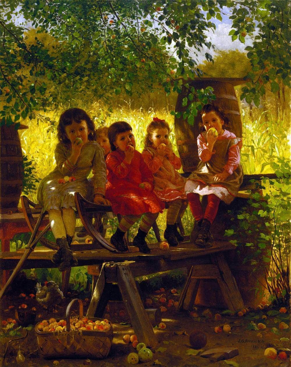 The Cider Mill Painting John George Brown Canvas Art - Image 5