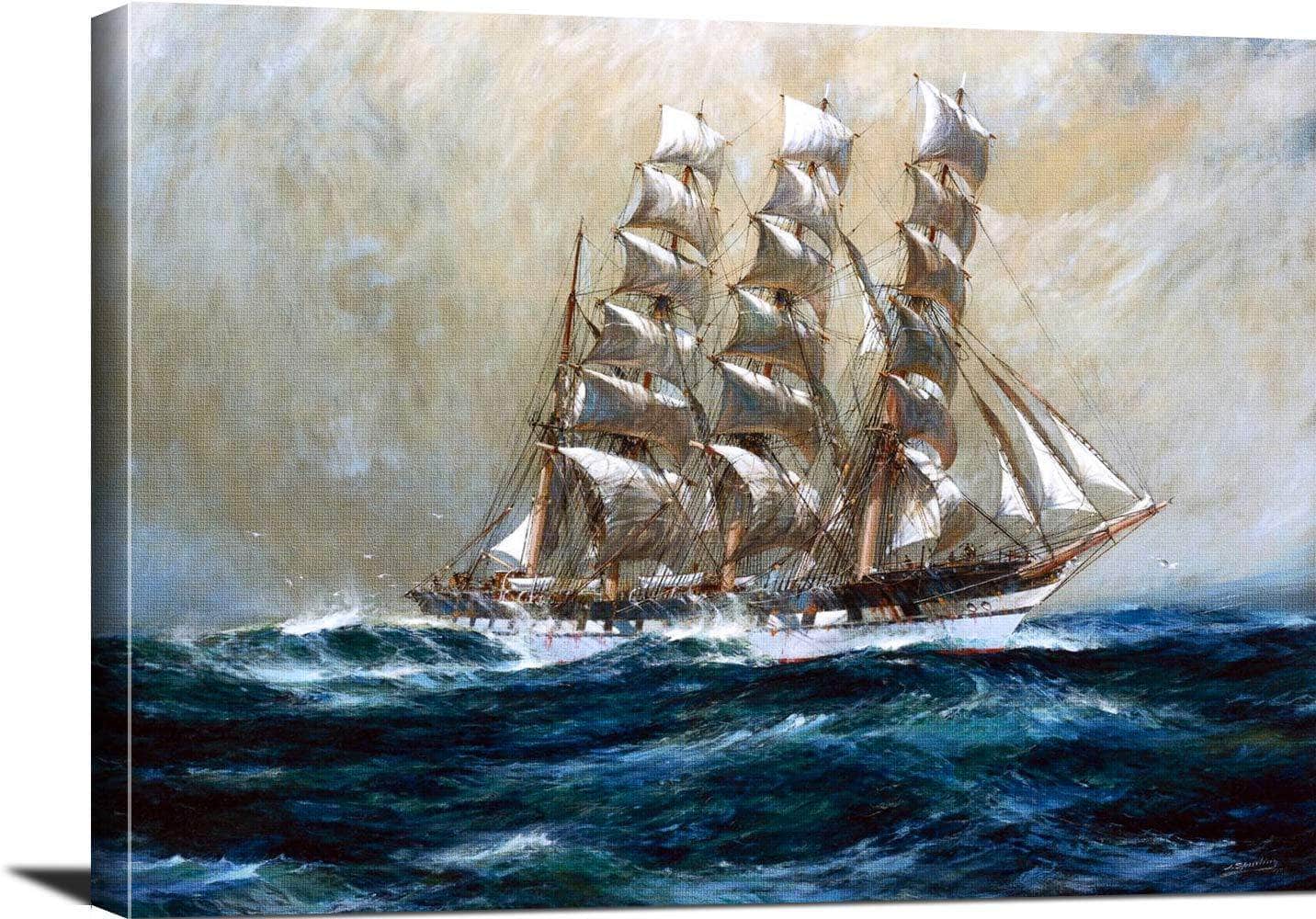 The Clipper Ship Ross Shire Painting Jack Spurling Canvas Art - Image 3