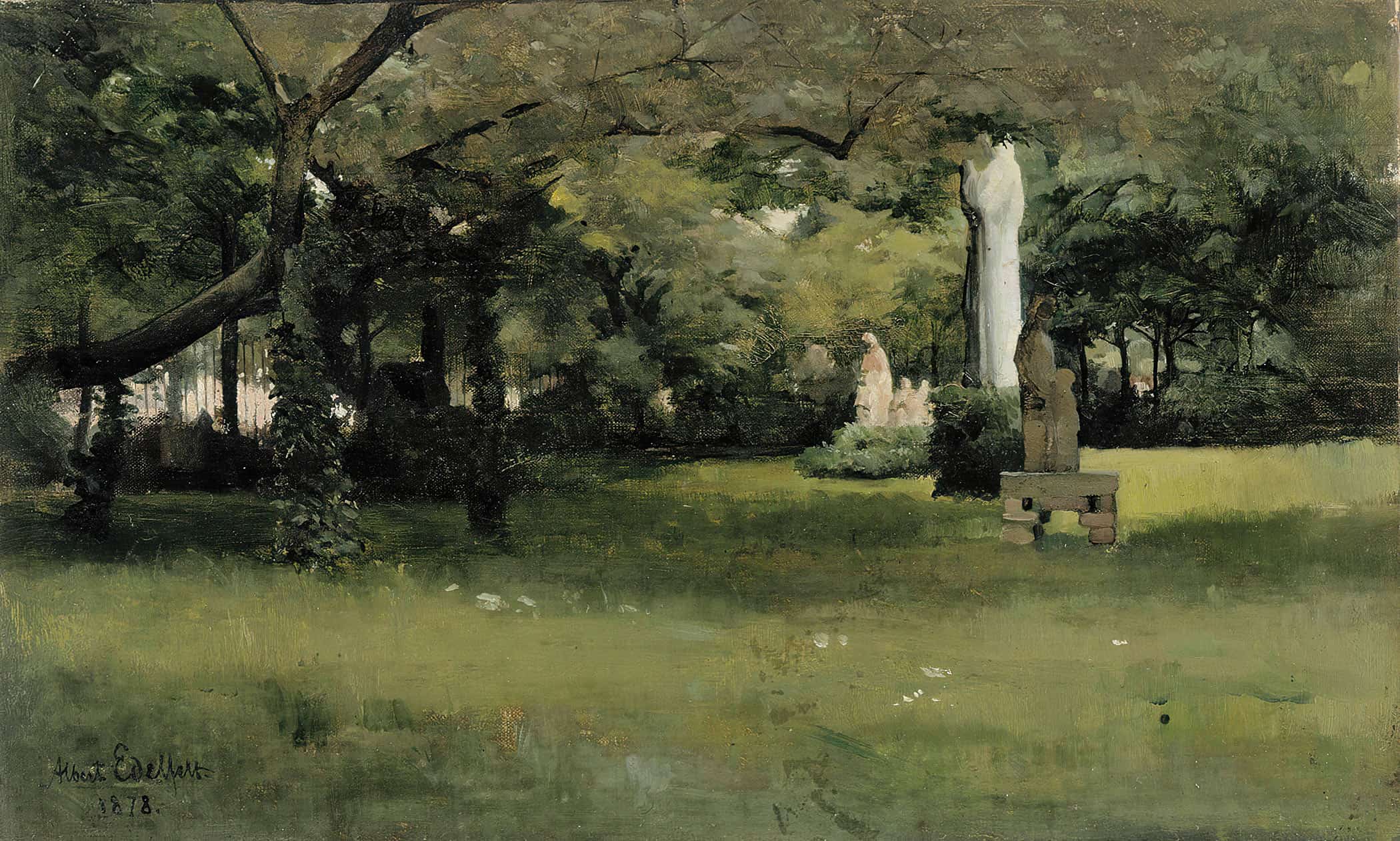 The Cluny Museum Garden In Paris By Albert Edelfelt - Image 2
