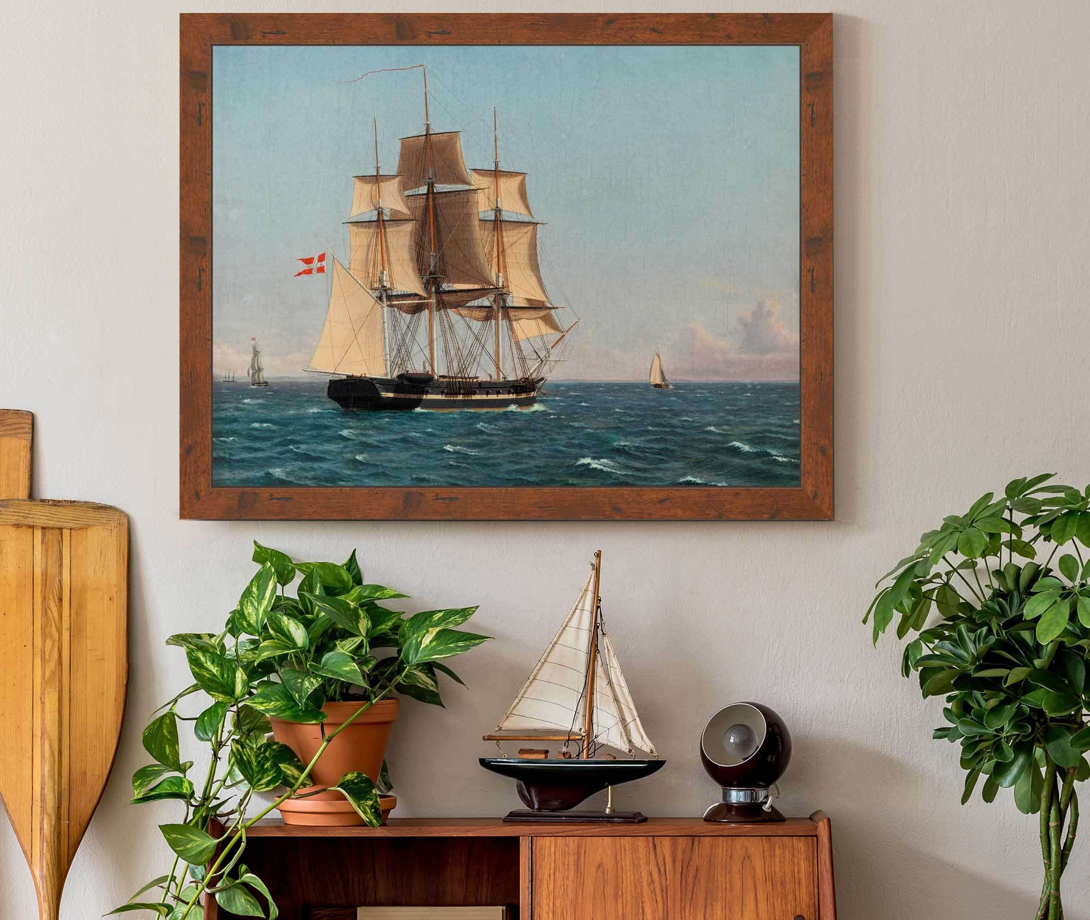 The Corvette Najaden Under Sail by Christoffer Wilhelm Eckersberg - Image 3
