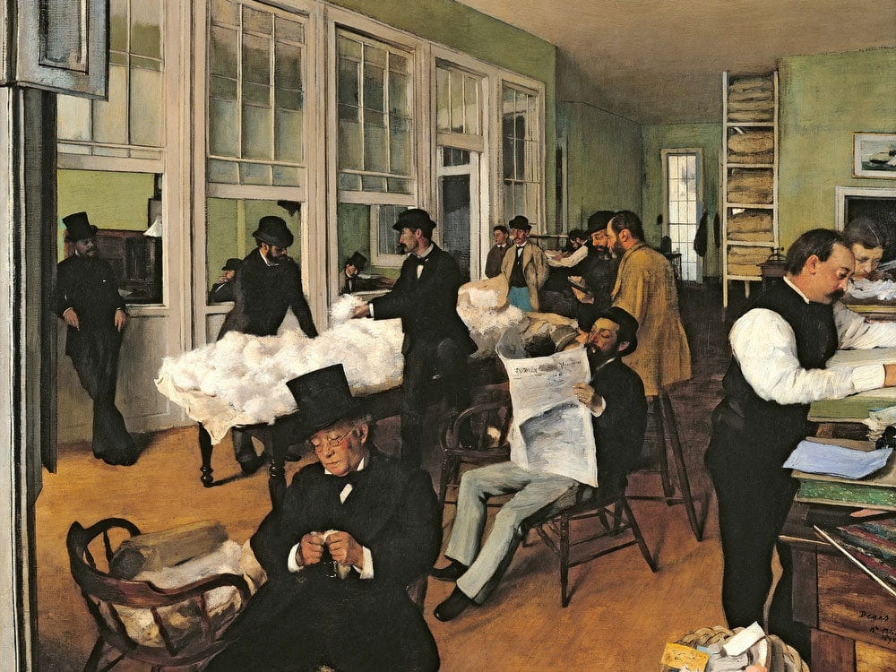 The Cotton Exchange, New Orleans By Edgar Degas - Image 5