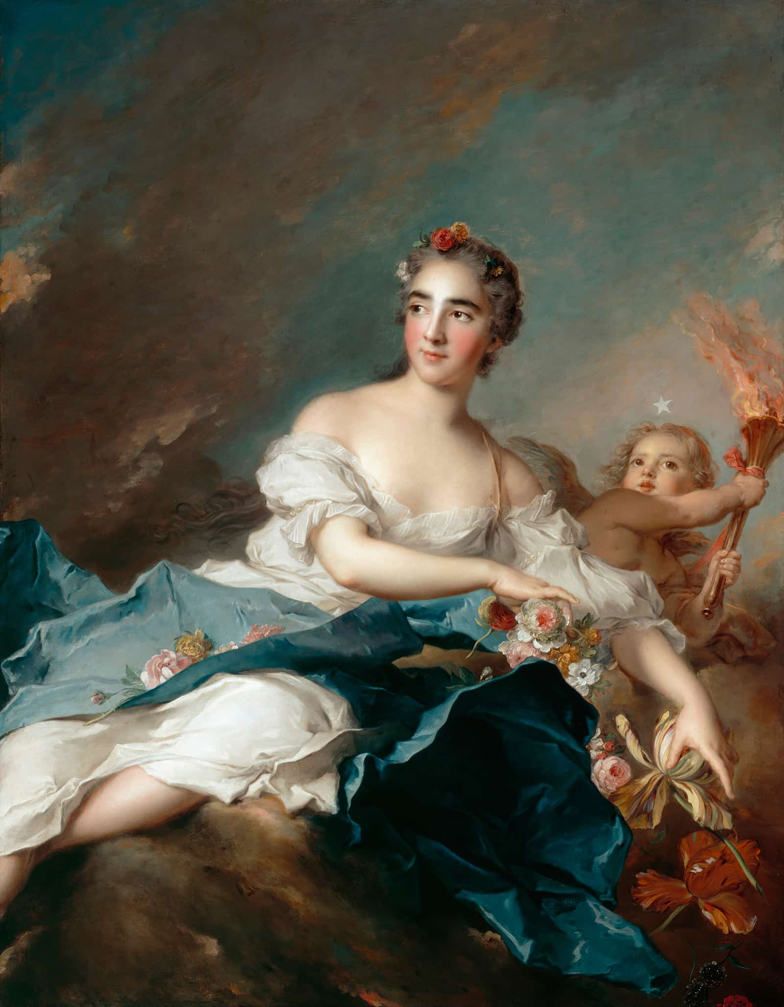 The Countess De Brac As Aurora by Jean Marc Nattier - Image 2
