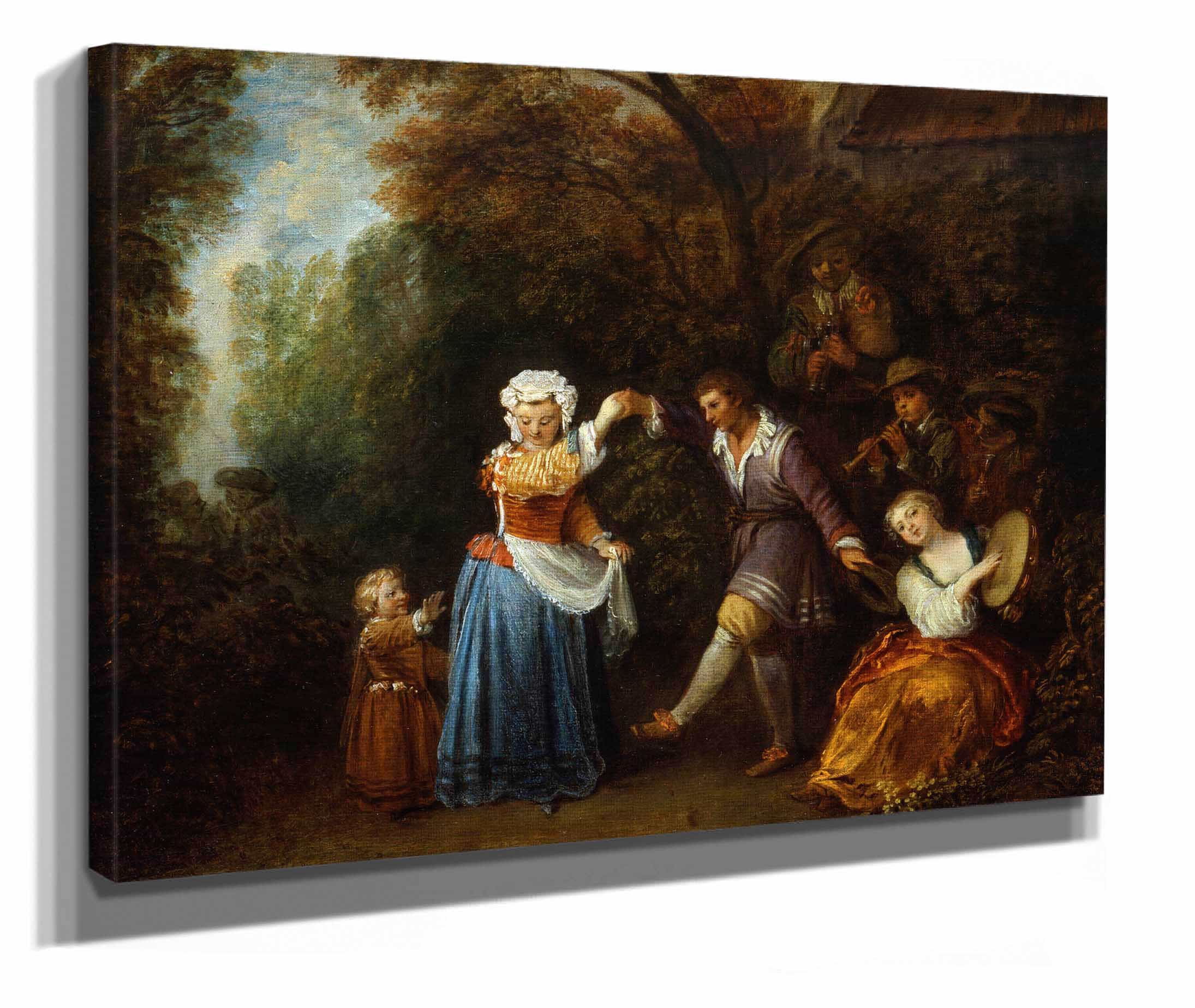 The Country Dance by Jean Antoine Watteau - Image 2