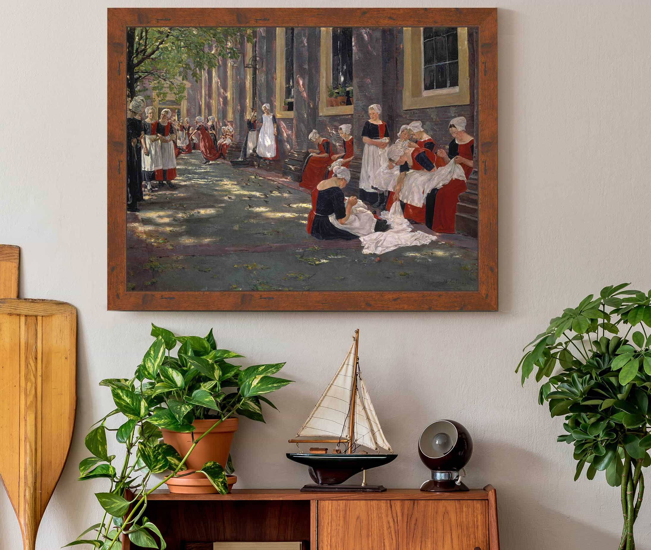 The Courtyard Of The Orphanage In Amsterdam by Max Liebermann - Image 3