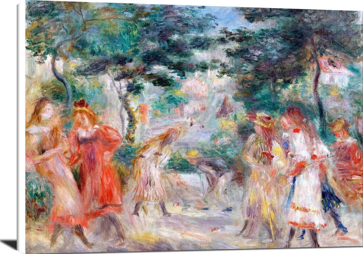 The Croquet Party Montmartre Painting Auguste Renoir Canvas Art