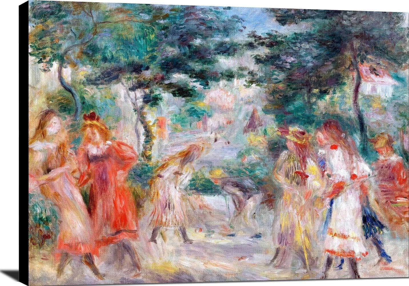 The Croquet Party Montmartre Painting Auguste Renoir Canvas Art - Image 2
