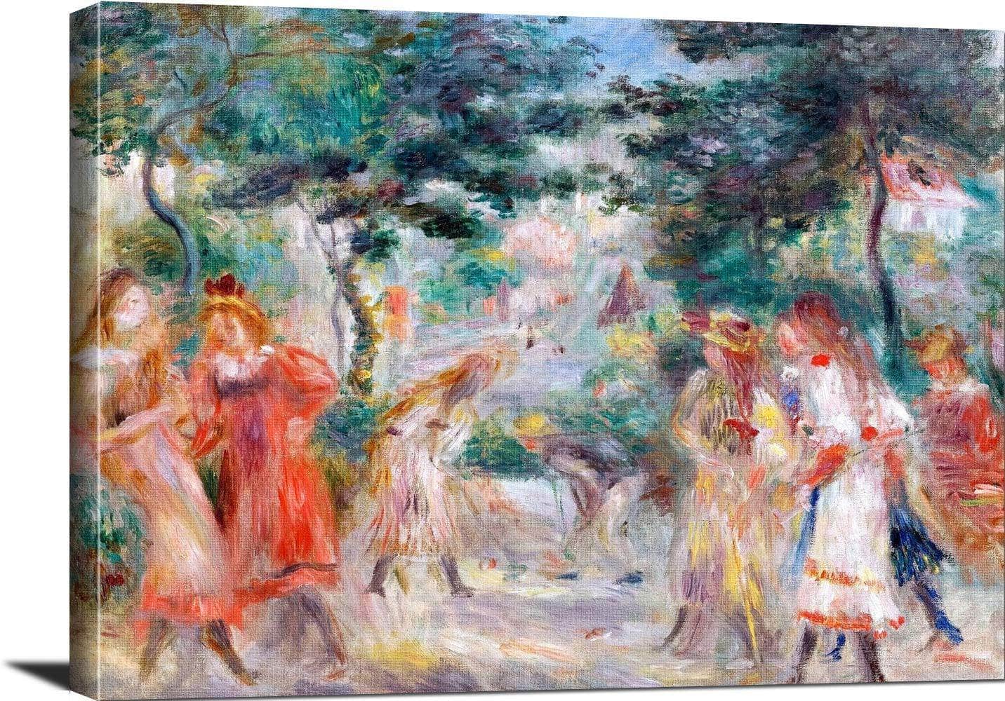 The Croquet Party Montmartre Painting Auguste Renoir Canvas Art - Image 3