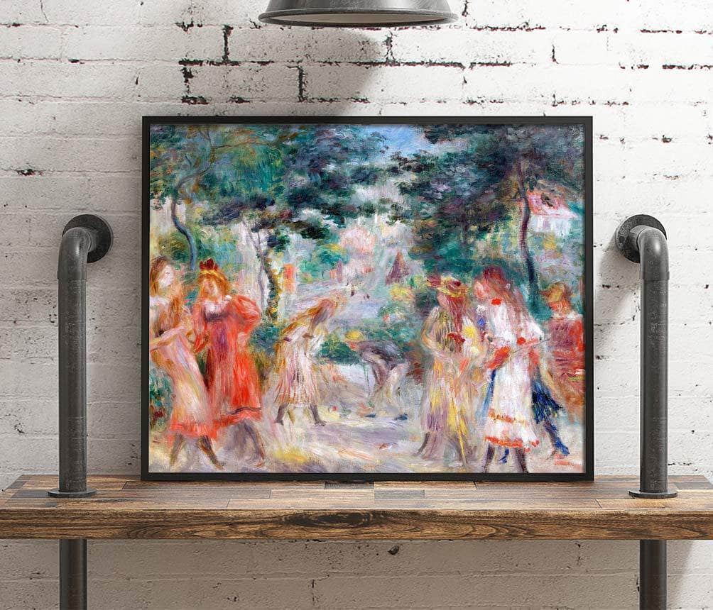 The Croquet Party Montmartre Painting Auguste Renoir Canvas Art - Image 4
