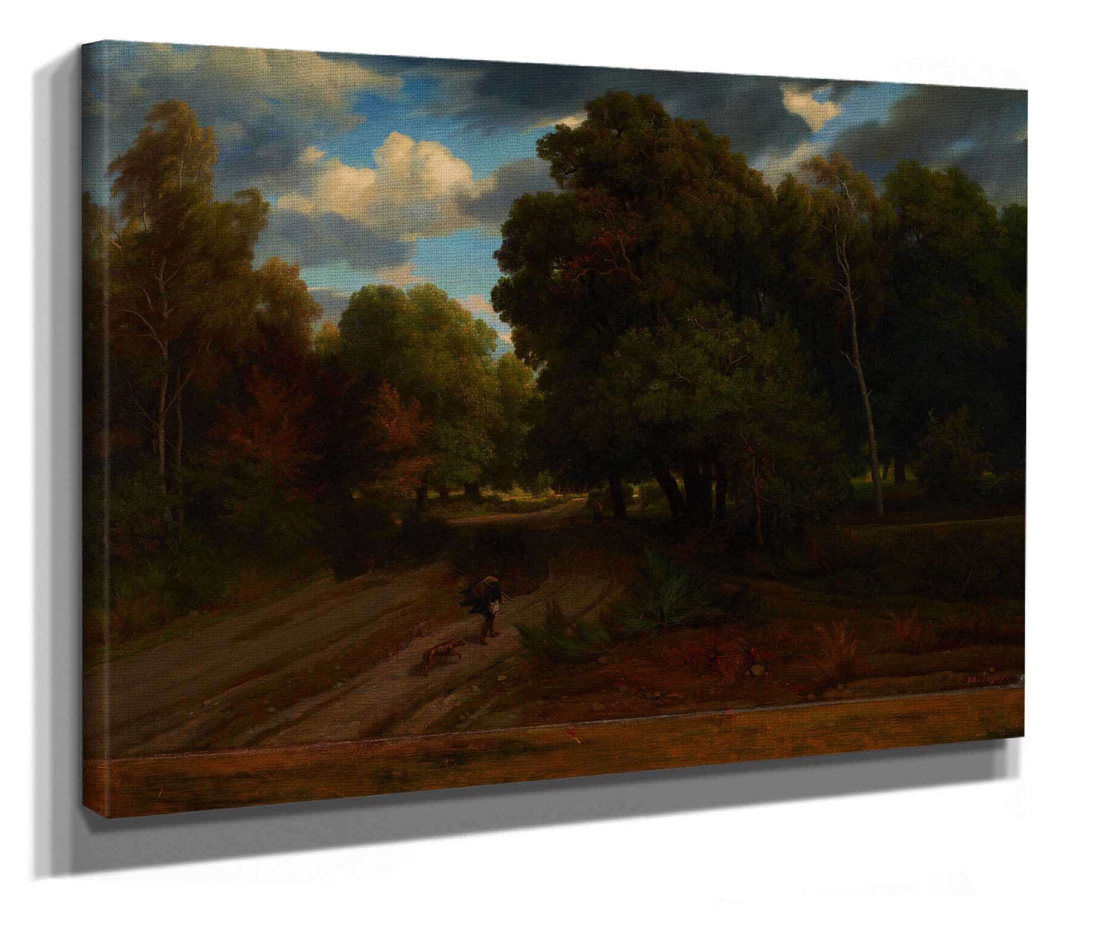 The Crossroads Of The Eagles Nest Fontainebleau Forest by Charles Francois Daubigny - Image 2