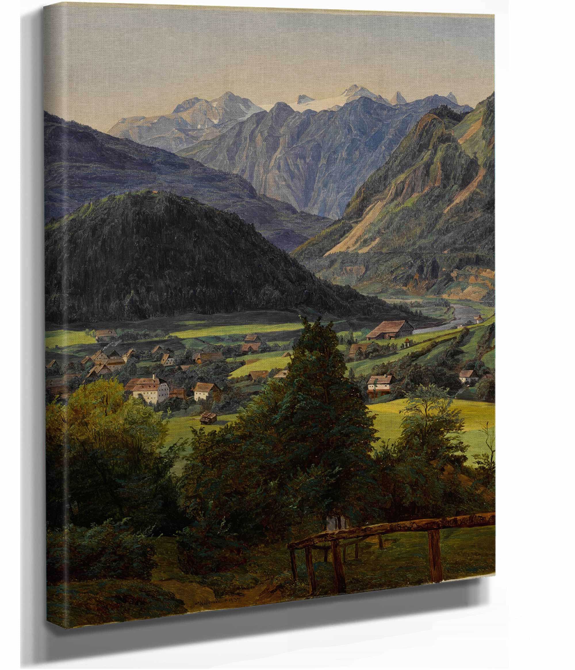 The Dachstein Seen From The Sophienplatz by Ferdinand Georg Waldmuller - Image 2