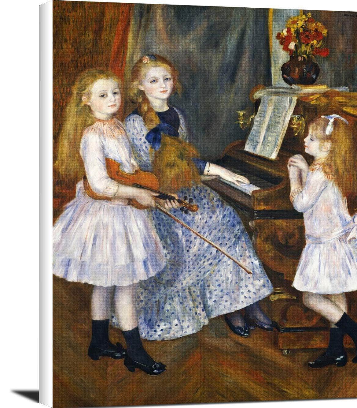 The Daughters Of Catulle Mendes Painting Auguste Renoir Canvas Art