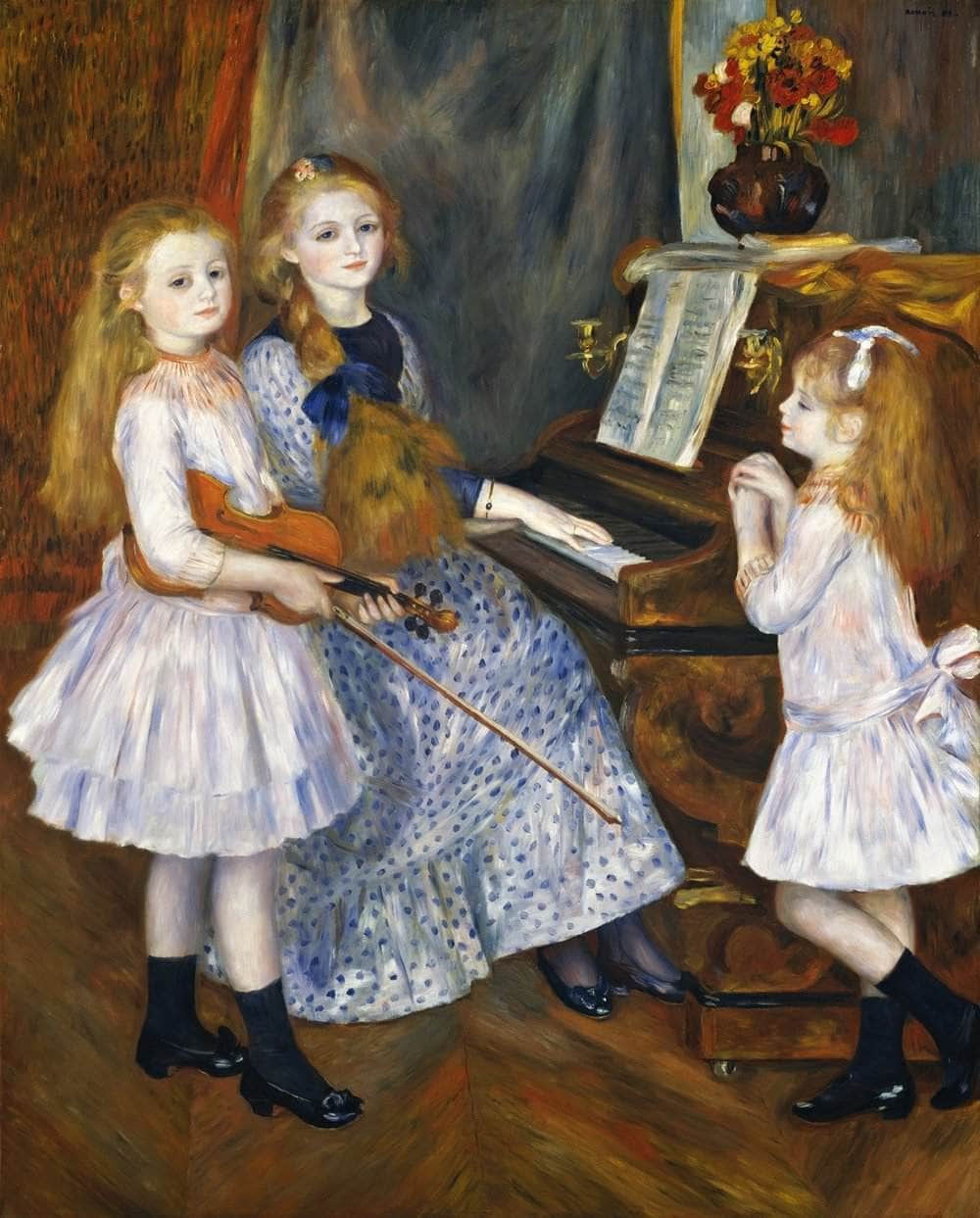 The Daughters Of Catulle Mendes Painting Auguste Renoir Canvas Art - Image 5