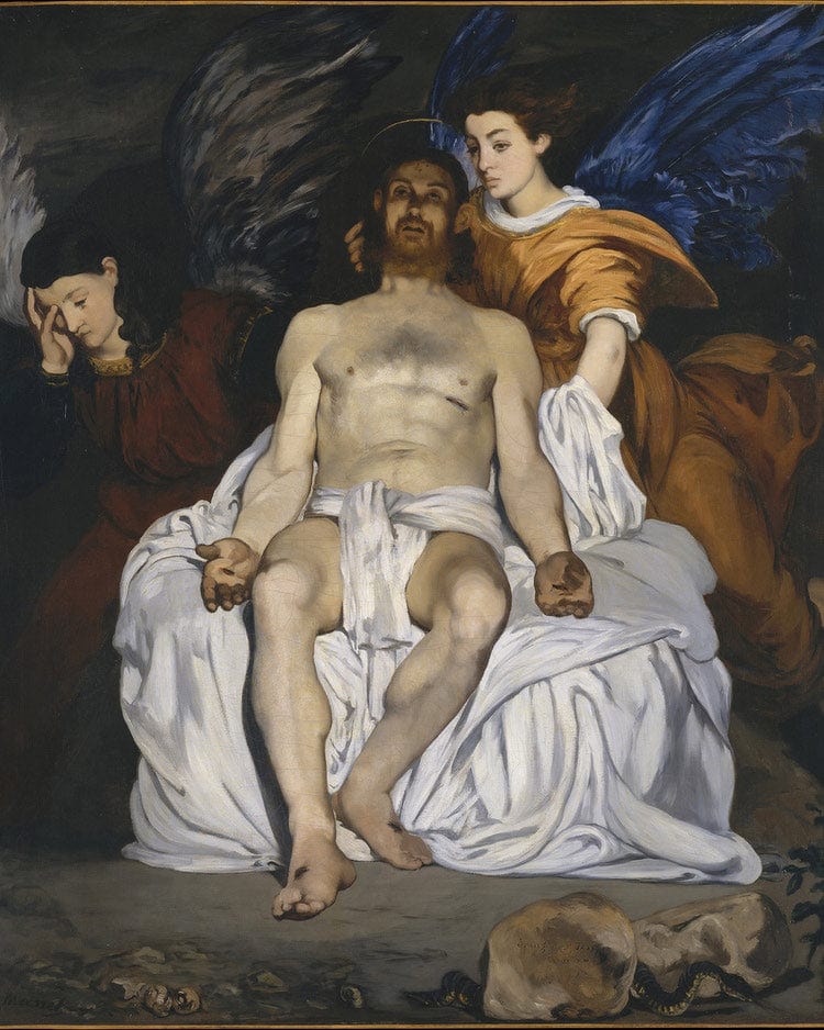 The Dead Christ With Angels 1864 Oil On Canvas 17940X14990Mm Metropolitan Museum Of Art Small By Edouard Manet - Image 6