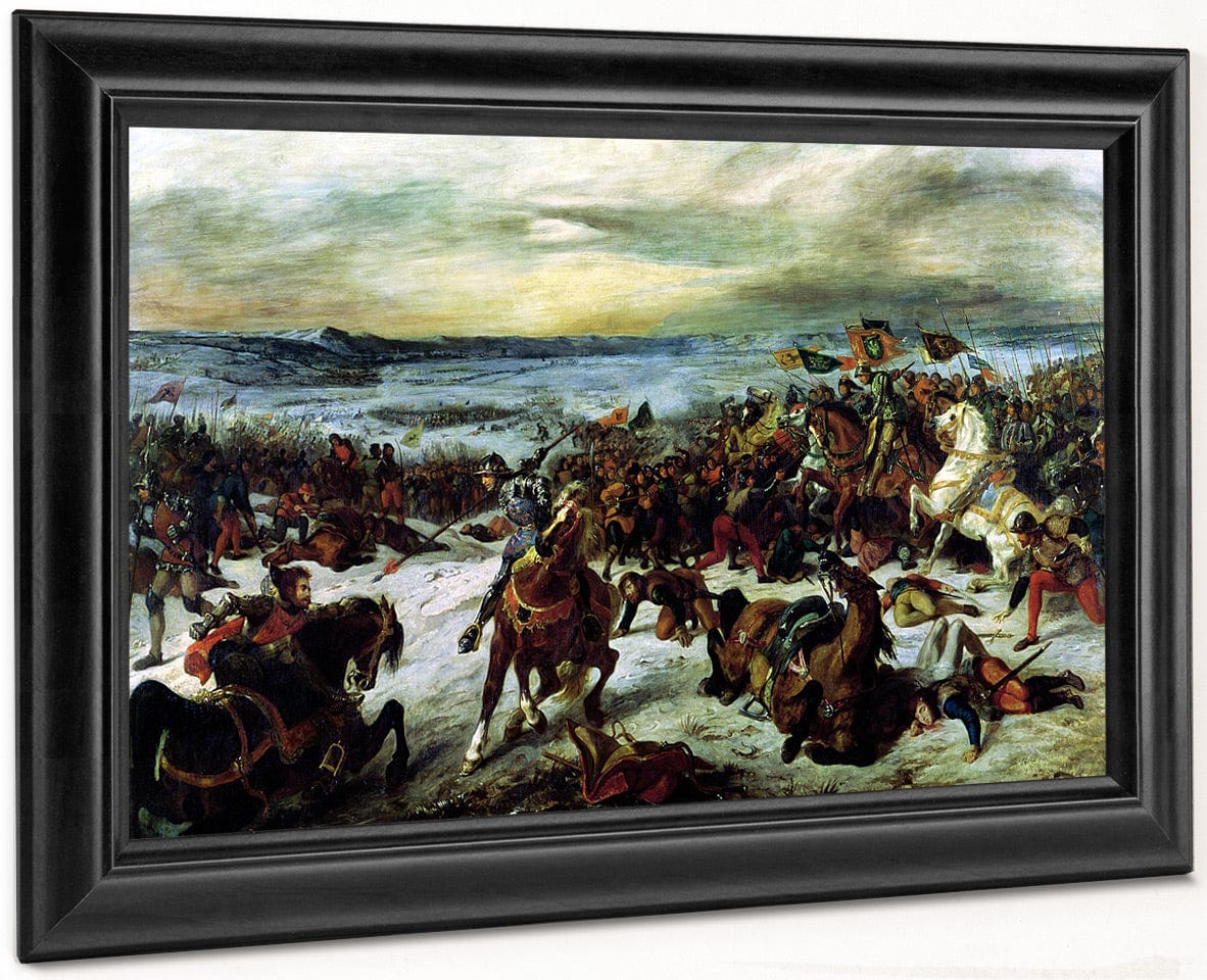 The Death Of Charles The Bold (1433 77) At The Battle Of Nancy, 5Th January 1477 By Ferdinand Victor Eugene Delacroix - Image 6