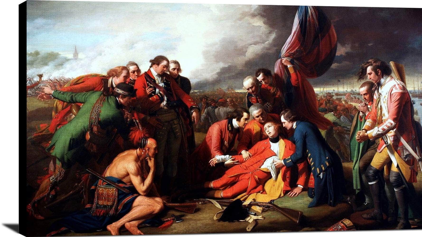 The Death Of General Wolfe Painting Benjamin West Canvas Art - Image 2