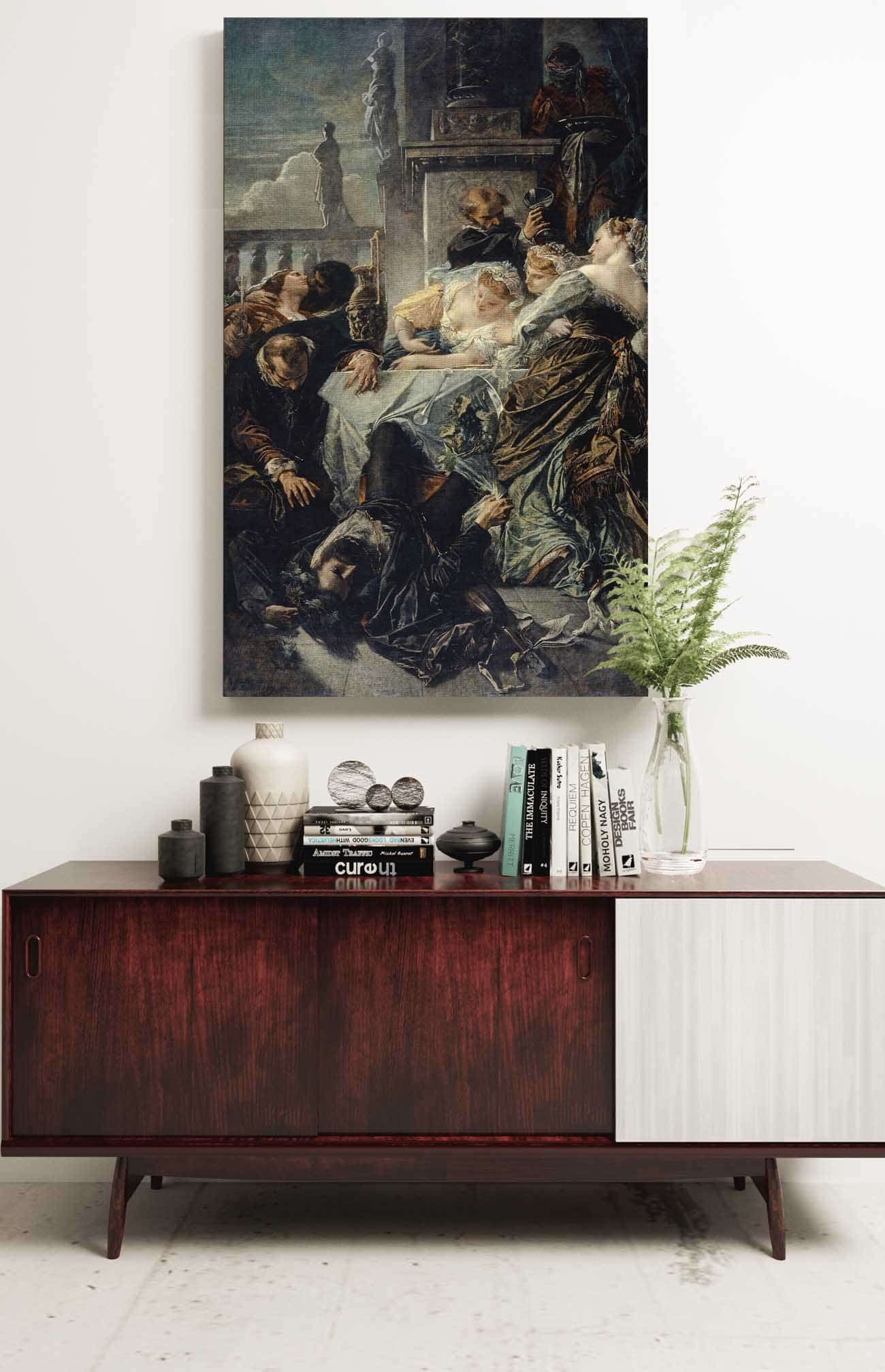 The Death Of Pietro Aretino by Anselm Feuerbach - Image 2