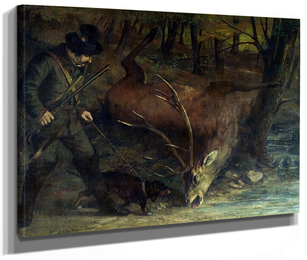 The Death Of The Stag By Jean Desire Gustave Courbet